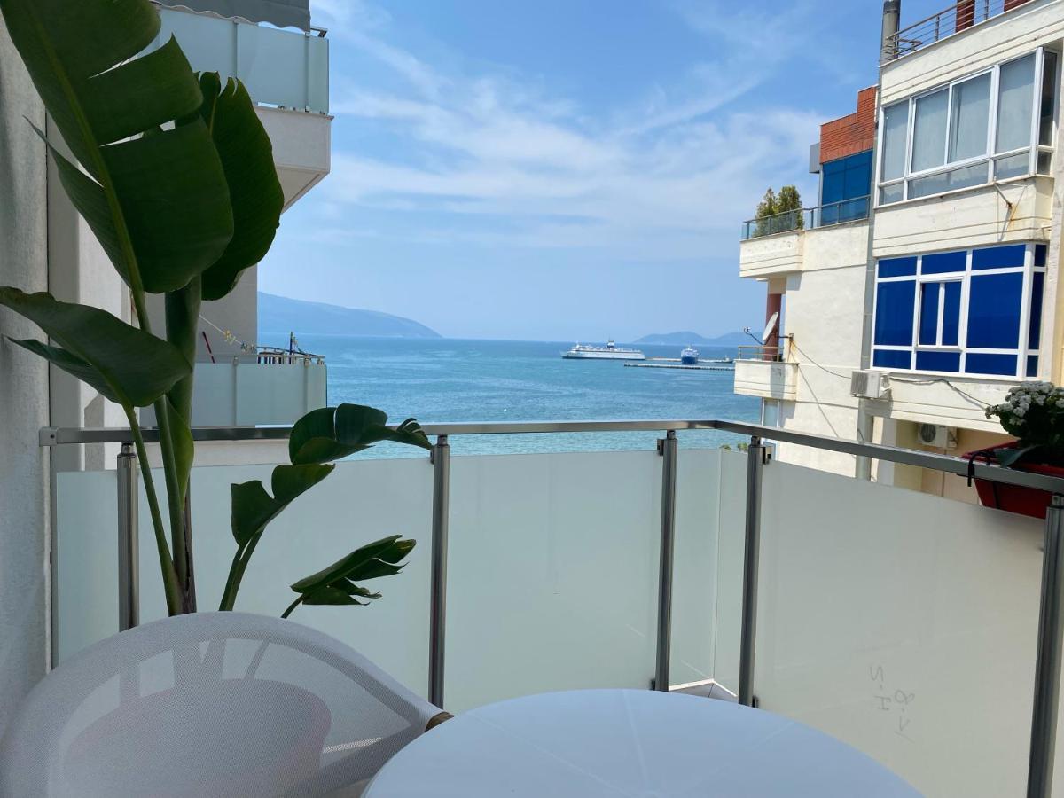 Luxury Seaview Vlora Flat Free Parking Apartment Bagian luar foto